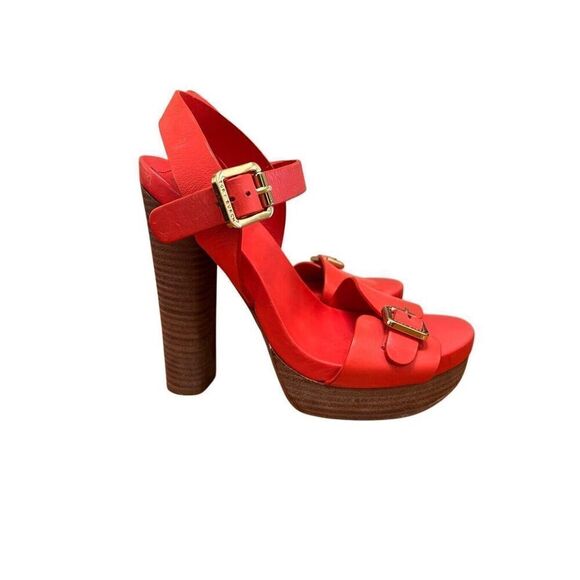 Tory Burch Tatum Nectarine Platform Heels Women’s 7.5 US - Picture 4 of 16